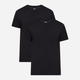 Zestaw koszulek męskich bawełniany 2 szt Levi's Slim Crewneck 79541-0001 M Czarny (5400816415275) - obraz 1