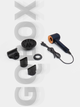 Профессиональный фен стайлер для волос Super Hair Dryer 1600 Вт + 5в1 насадок, синий / золото - изображение 2