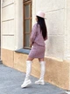 Женский вязаный костюм с юбкой пудрового цвета 30424 One Size - изображение 4