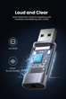 Звуковая карта Ugreen USB - 3.5мм minijack с поддержкой микрофона 24 біт/96 кГц TRRS Наружный Адаптер Стерео AUX 4-пиновый Серый - изображение 10