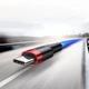 USB кабель Type-C Baseus Сafule Series Fast Charging Data Cable (0,5m, 3A, 480 Mbps). Black-Red - изображение 6