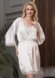 Шовковий халат на гудзиках Mia-Amore 3943-1 40(XS) Білий - зображення 1