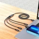 Кабель HOCO X76 Combo 4-in-1 2*Lightning + Type-C + Micro USB Super charging cable - зображення 6