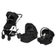 Універсальна коляска 3 в 1 Lionelo AMBER BLACK SILVER - зображення 1