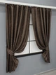 Комплект коротких штор VR-Textil Жаккард Мрамор Al1 № 436ш Коричневый 130х170 см 2 шт (35-0212) - изображение 2