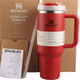 Термос термочашка Stanley Quencher H2.0 Tumbler з нержавіючої сталі 1,18 л KT6007822 Crimson - зображення 5