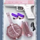 Водяний акумуляторний пістолет Glock Water Gun (250ml) with lithium battery Pink - изображение 7