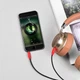 Аудіокабель 3.5мм AUX-AUX HOCO Elbow design UPA11 100см Чорний - зображення 3