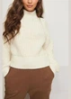 Вязаный зимний женский свитер, джемпер NA-KD Knitted Sweater XS Белый - изображение 4