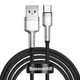 Кабель Baseus Cafule Metal Data Type-C 66W (2m) (black) - зображення 1