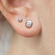 Титановые серьги-гвоздики (пусеты) Spikes T23ER02-05-C с фианитом (5 мм), серебристого цвета - изображение 3