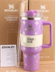 Термос термокружка Stanley Quencher H2.0 Tumbler из нержавеющей стали 1,18 л Pastel Purple Monogram KT6007840 - изображение 1