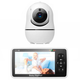 Видеоняня Baby Monitor SM-50 с 5-дюймовым LCD монитором + держатель для камеры, датчиком звука, ночное виденье, беспроводная, поворотная радионяня с портативным дисплеем и измерением температуры - изображение 8