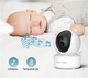 Видеоняня Baby Monitor SM-650 + гибкий держатель камеры, 5-дюймовый ЖК-монитор, поворотный дисплей, датчик звука, ночное виденье, беспроводная, поворотная радионяня, измерение температуры - изображение 5