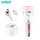Эпилятор VGR 6 в 1 V-733, 12 насадок, IPX7, LED дисплей, розовый - изображение 7