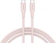 Kabel Canyon CC60SC10 Type-C to Type-C 60W 1 m Silicon Pink Sand (CNS-CC60SC10PS) - obraz 1