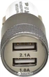 Автомобильное зарядное устройство Grand-X CH-25W USB 2.4 А 5V White - изображение 2