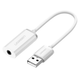 Звуковая карта USB AUX jack, TRRS (Mic & Ear), ALC4042 Ugreen Белая US206 - изображение 1