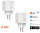 Розумна Wi Fi розетка 20А Smart Plug Tuya Вай фай смарт розетки з лічильником електроенергії набір 2 шт - зображення 1