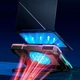 Охлаждающая подставка для ноутбука с подсветкой и отделением для телефона HOCO DH20 |2USB, RGB, 14-19"| Черный - изображение 8