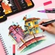 Набор двусторонних маркеров в удобной сумке 100шт Dual Brush - изображение 3