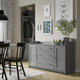 Комод с 3 ящиками и 2 тумбами HAUGA IKEA 304.569.08 серый - изображение 1
