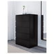 Комод MALM на 6 ящиков IKEA 704.036.06 черно-коричневый - изображение 2
