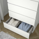 Комод MALM на 6 шухляд IKEA 604.036.02 білий - зображення 7