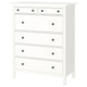 Комод HEMNES на 6 ящиков IKEA 602.392.73 белая морилка - изображение 1