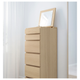 Комод MALM 40x123 cm IKEA 204.035.95 белый шпон дуба - изображение 2