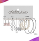 Набор серёжек Fashion Jewelry кольца бабочки 5 пар бижутерия серебристый цвет (SVS) - изображение 5