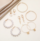 Набір сережок Fashion Jewelry метелика 5 пар біжутерія золотистий колір (SVS) - зображення 3