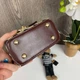 Детская мини сумочка на плечо с зайчиком Bear сумка для девочек с брелком коричневая клеточка (1082КЛ) - изображение 9