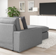 Диван 3-местный с шезлонгом KIVIK IKEA 994.405.90 серый/бежевый - изображение 4