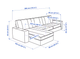 Диван 3-местный с шезлонгом KIVIK IKEA 994.405.90 серый/бежевый - изображение 8