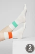 Шкарпетки жіночі Legs бавовняні SOCKS COTTON LINE 2пари 36-40(р) ORANGE/GREEN (G07) - изображение 1