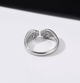 Кільце Fashion Jewerly Лапки котика, регульоване, срібло 925, сріблястий колір (SVS) - зображення 2