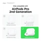 Чехол Elago Liquid Hybrid Hang Case White для Airpods Pro 2nd Gen (EAPP2RH-HANG-WH) - изображение 8