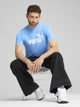 Футболка хлопковая длинная мужская Puma Ess No. 1 Logo Tee (S) 68253357 2XL Team Light Blue с принтом (4067983299698) - изображение 3
