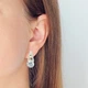 Серьги серебряные при ухе c золотыми вставками (золотыми пластинами) с куб. цирконием, белый (01.6700) - изображение 1