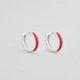 Срібні сережки Minimal 1827-red - зображення 1