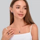 Золоті сережки Minimal с931-дм-б-blue-PR - зображення 5