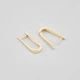 Серебряные серьги с позолотой Minimal ВС-260з - изображение 3