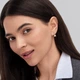 Серебряные серьги с позолотой Minimal ВС-151з - изображение 2