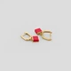Серебряные серьги с позолотой Minimal 1838/1-п-red - изображение 3