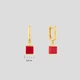Серебряные серьги с позолотой Minimal 1838/1-п-red - изображение 4