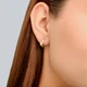 Серебряные серьги с позолотой Minimal E6861 - изображение 4