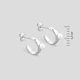 Серебряные серьги Minimal DE6358 - изображение 4