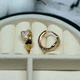 Сережки Xuping Jewelry Сердечки с белым цирконом из медицинского сплава 15х8 мм XC-2690 - изображение 2
