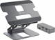 Podstawka pod laptopa J5create JTS327 Multi-Angle 4K Docking Stand Silver (JTS327-N) - obraz 1